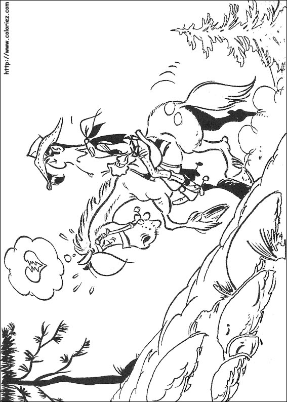 Lucky Luke coloring picture